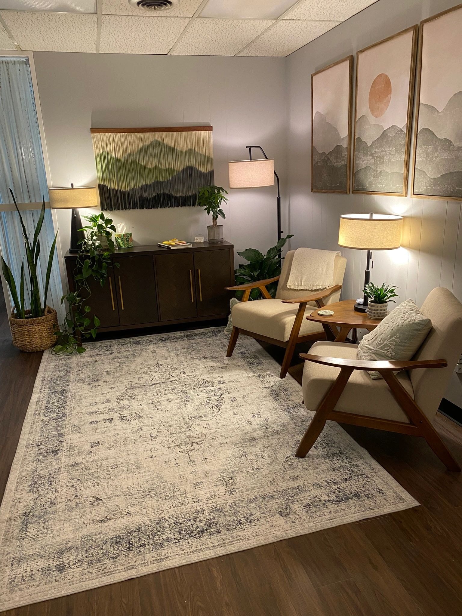 Angela Bauer's therapy office interior